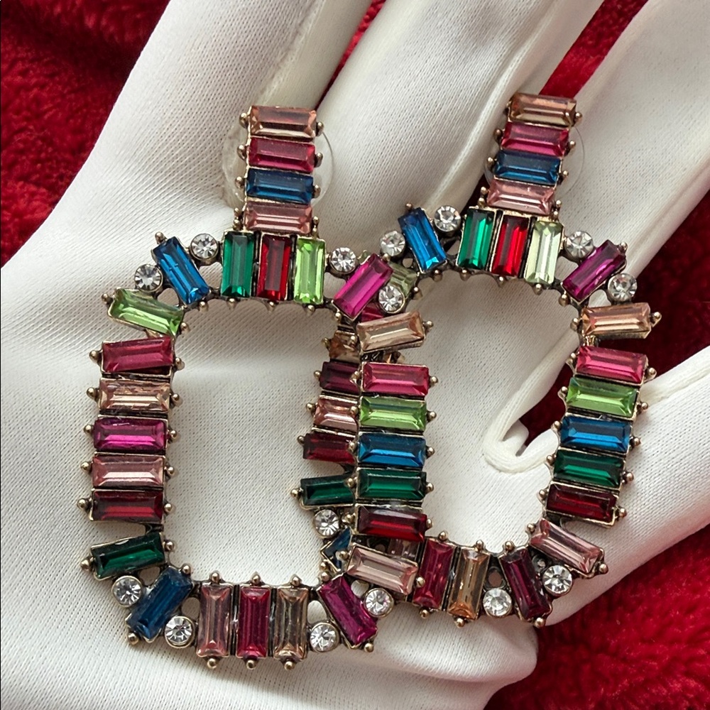 Multicolor Geometric Earrings - image 6